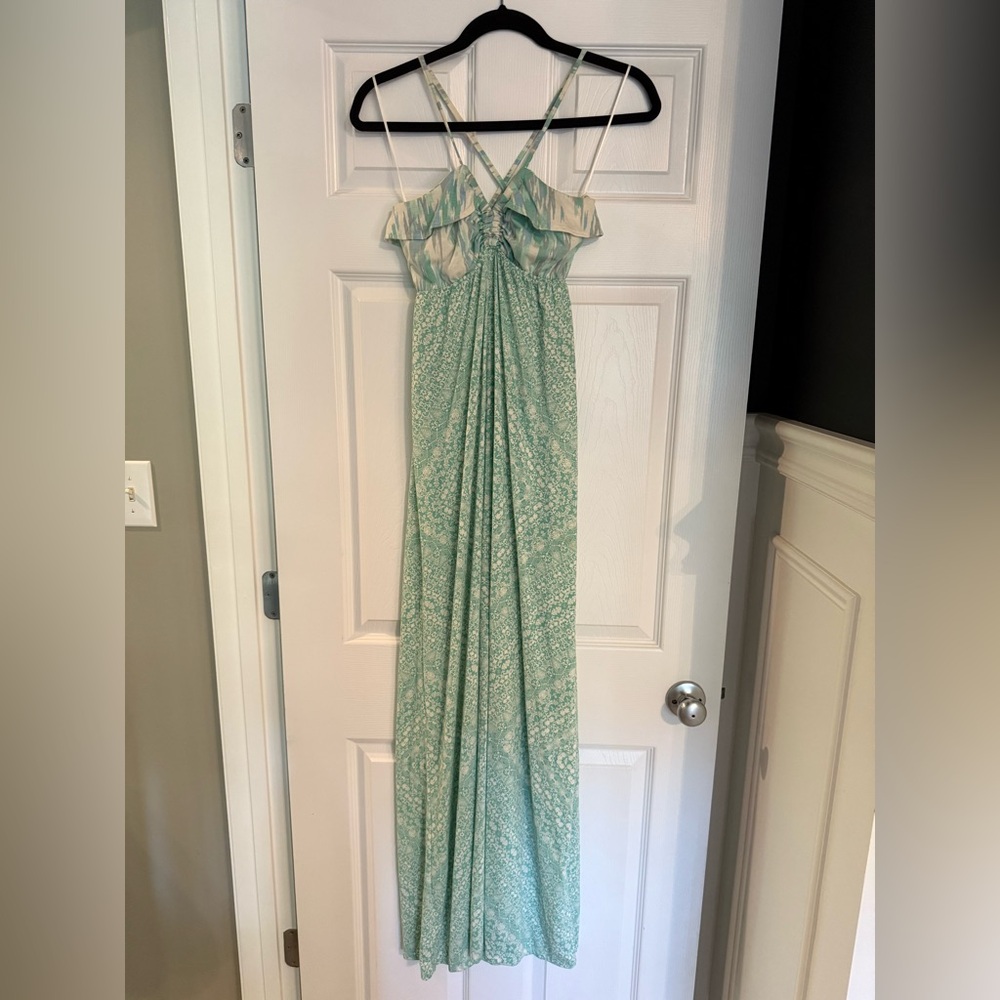 Green Floral Maxi Dress
